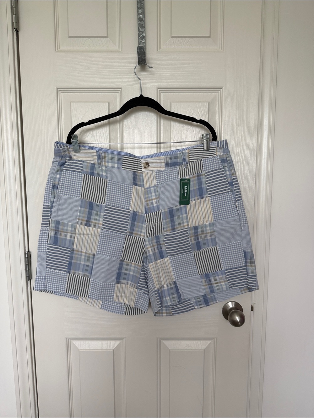 Patchwork Blue & Cream Women’s Shorts